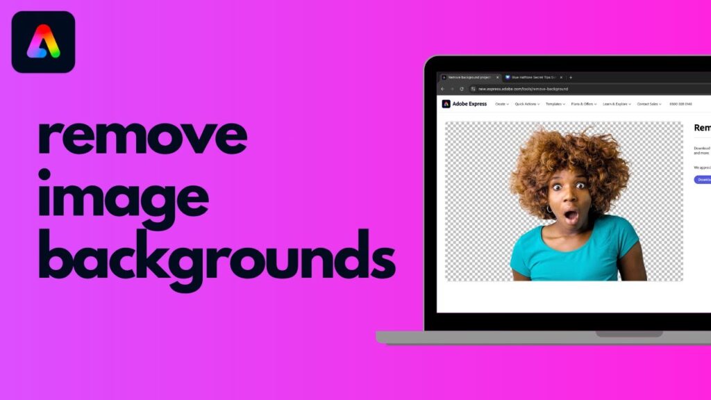 remove background from pictures using Adobe Express